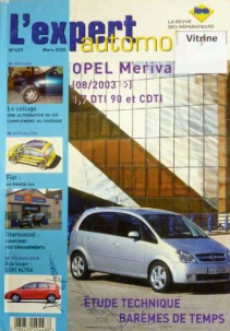 Manuel d'atelier Opel Meriva CDTI 2003 { {{ Docautomoto }}