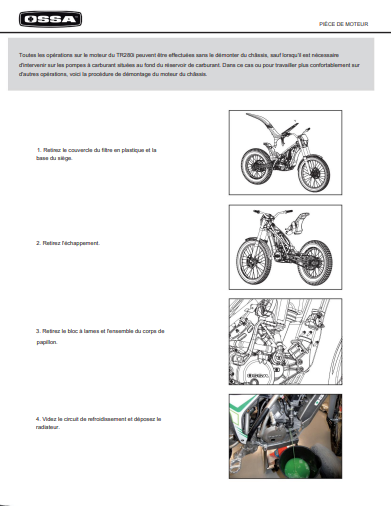 Manuel d'atelier Ossa TR 280i français Docautomoto