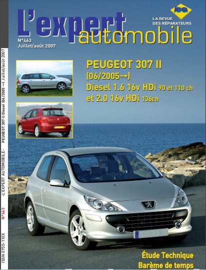 Manuel d'atelier Peugeot 307 HDI Ph2 2005 { {{ Docautomoto }}