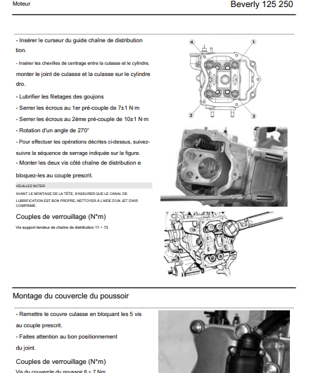 Manuel d'atelier Piaggio Beverly 125 250 2007 français { {{ Docautomoto }}