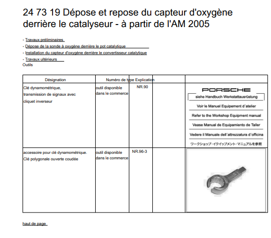 Manuel d'atelier Porsche 997 2005 2006 en français { {{ Docautomoto }}