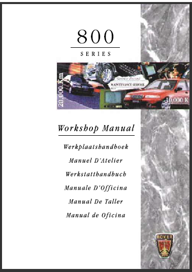 Manuel d'atelier Rover 800 tous modèles { {{ Docautomoto }}