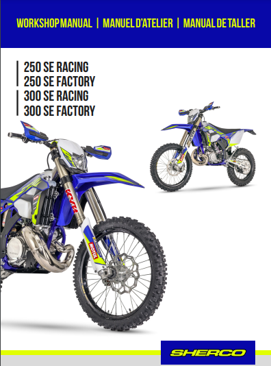 Manuel d'atelier Sherco 250 300 2022 français { {{ Docautomoto }}