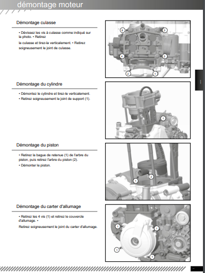 Manuel d'atelier Sherco SEF R 450 2015 Français { {{ Docautomoto }}