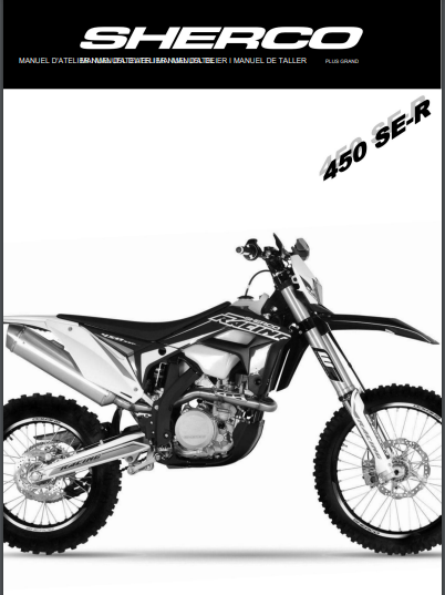 Manuel d'atelier Sherco 450 SE R { {{ Docautomoto }}
