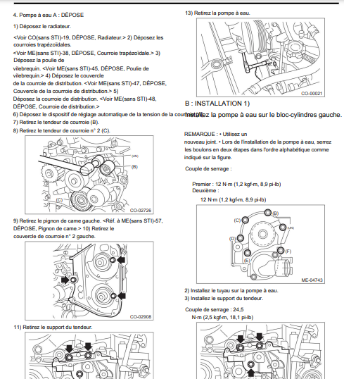 Manuel d'atelier Subaru Impreza WRX STI 2013 français { {{ Docautomoto }}