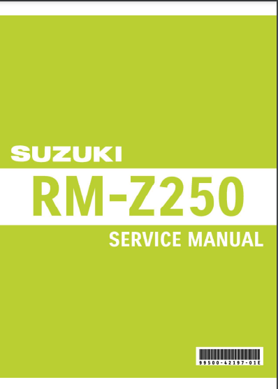 Manuel d'atelier Suzuki RMZ 250 2010 2018 { {{ Docautomoto }}