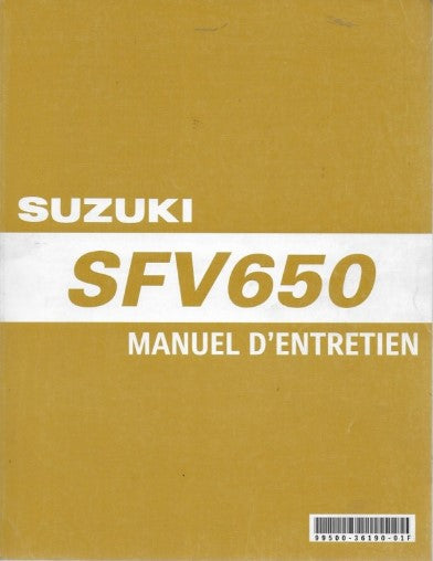 manuel d'atelier Suzuki SFV 650 Gladius 2009 Français { {{ Docautomoto }}