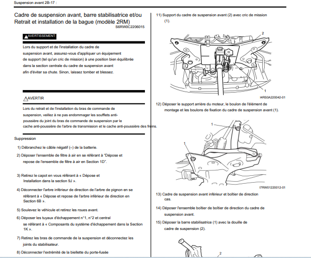 manuel d'atelier Suzuki SX4 en français { {{ Docautomoto }}