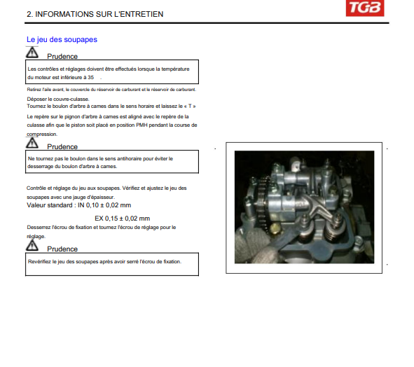 Manuel d'atelier TGB Target 400 français { {{ Docautomoto }}