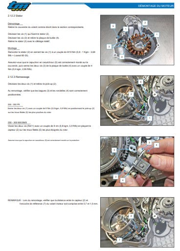 Manuel d'atelier TM Moto 250 300 4 temps 2025 français { {{ Docautomoto }}