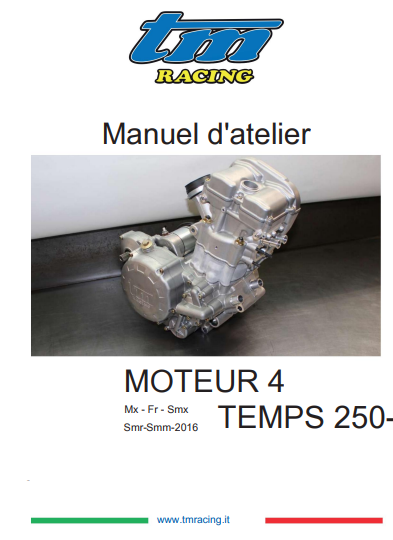 manuels d'atelier TM Racing 250 300 450 530 FR ENG { {{ Docautomoto }}