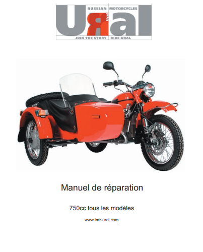 Manuel d'atelier Ural 750 2001 2007 français { {{ Docautomoto }}