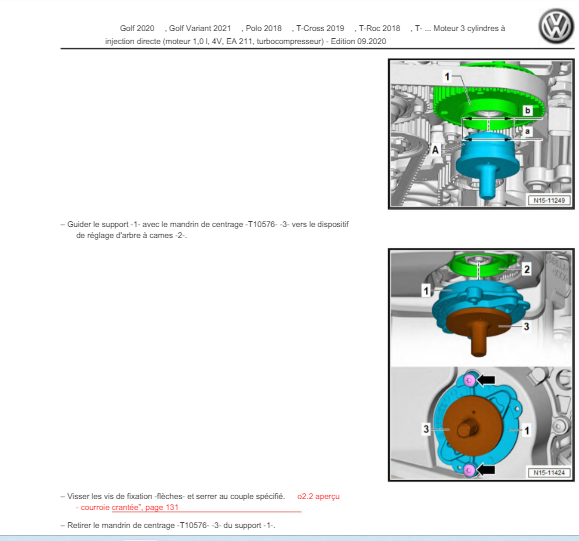Manuel d'atelier Vokswagen Golf 8 français Docautomoto