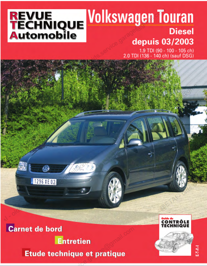Manuel d'atelier volkswagen Touran TDI Docautomoto