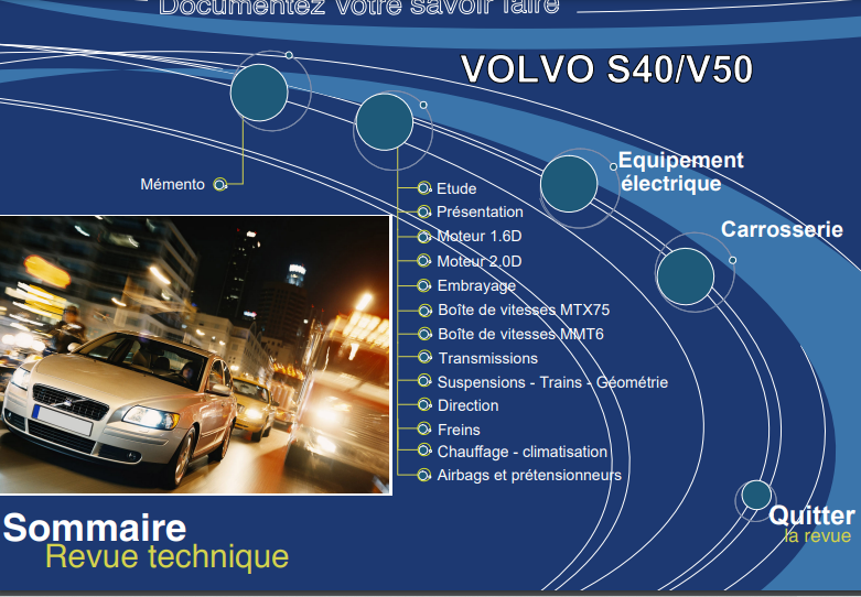 Manuel d'atelier Volvo S40 V50 2004 { {{ Docautomoto }}