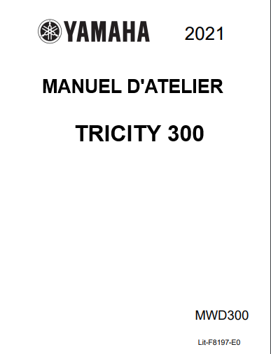 Manuel d'atelier Yamaha 300 Tricity 2021 français { {{ Docautomoto }}