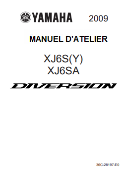 manuel d'atelier Yamaha 600 diversion 2009 français { {{ Docautomoto }}