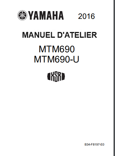 Manuel d'atelier Yamaha 700 XSR 2016 français { {{ Docautomoto }}