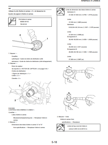 manuel d'atelier Yamaha R1 2009 en Français { {{ Docautomoto }}