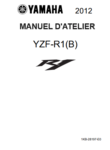 Manuel d'atelier Yamaha R1 2012 français { {{ Docautomoto }}
