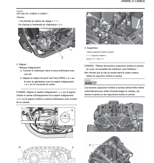 Manuel d'atelier Yamaha YZF 250 2022 { {{ Docautomoto }}