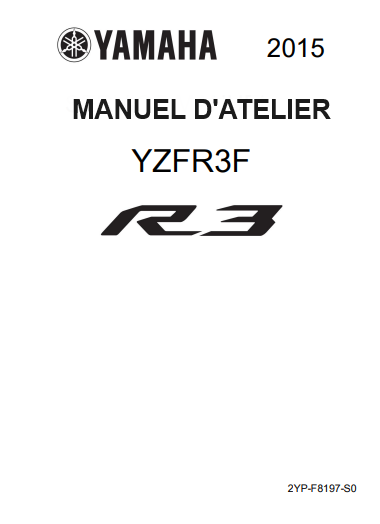 Manuel d'atelier yamaha YZF R3 2015 français { {{ Docautomoto }}
