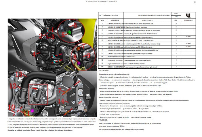 Manuel d'atelier Zontes ZT350 VX 2025 français DocAutoMoto