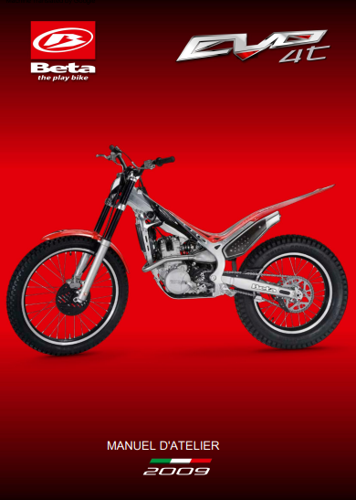 manuel d'atelier Beta Trial Evo 4t 2009 en français { {{ Docautomoto }}