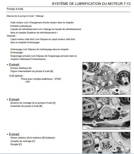 manuel d'atelier Kawasaki KXF 250 2017 Docautomoto