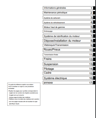 Manuel d'atelier kawasaki KLR 650 2012 français Docautomoto
