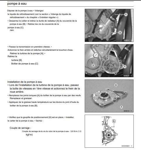 Manuel d'atelier Kawasaki ER 6 2005 pdf en français Docautomoto