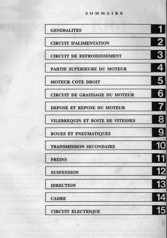 Manuel d'atelier Kawasaki KR1 1989 français Docautomoto