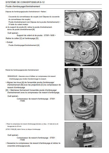 Manuel d'atelier Kawasaki KVF 300 Brute Force 2016 français Docautomoto