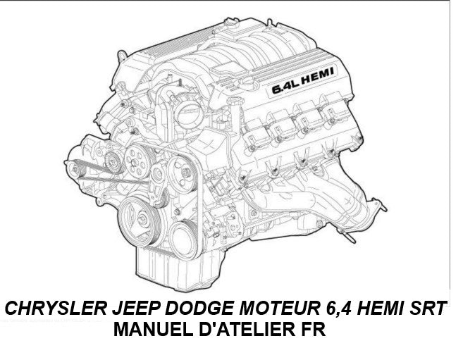 Manuel d'atelier Jeep Dodge Chrysler Hemi 6,4 SRT français { {{ Docautomoto }}