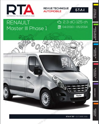 manuel d'atelier Renault Master 3 2010 2014 { {{ Docautomoto }}