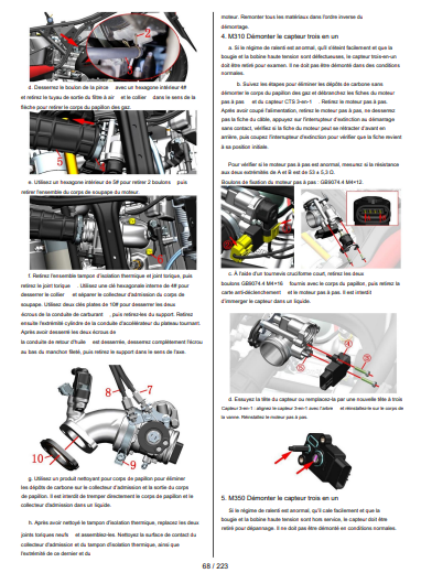 Manuel d'atelier scooter Zontes ZT 125 310 350 2021 2024 français { {{ Docautomoto }}