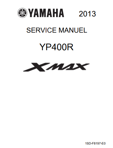 Manuel d'atelier Yamaha 400 Xmax 2013 { {{ Docautomoto }}