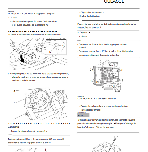 Manuel d'atelier Yamaha 700 Raptor 2015 français { {{ Docautomoto }}