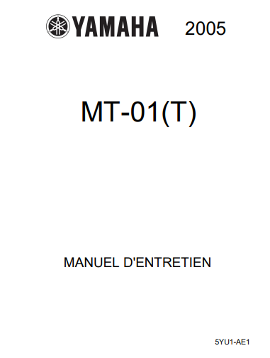 manuel d'atelier Yamaha MT01 2005 français { {{ Docautomoto }}