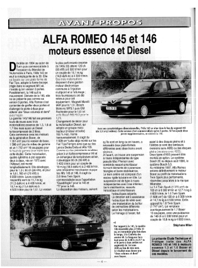 Manuel de réparation Alfa Roméo 145 146 { {{ Docautomoto }}