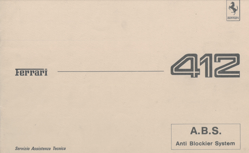 manuels d'atelier Ferrari 400 et 412 français { {{ Docautomoto }}