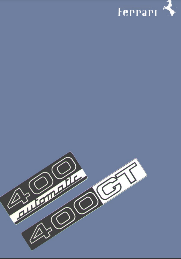 manuels d'atelier Ferrari 400 et 412 français { {{ Docautomoto }}