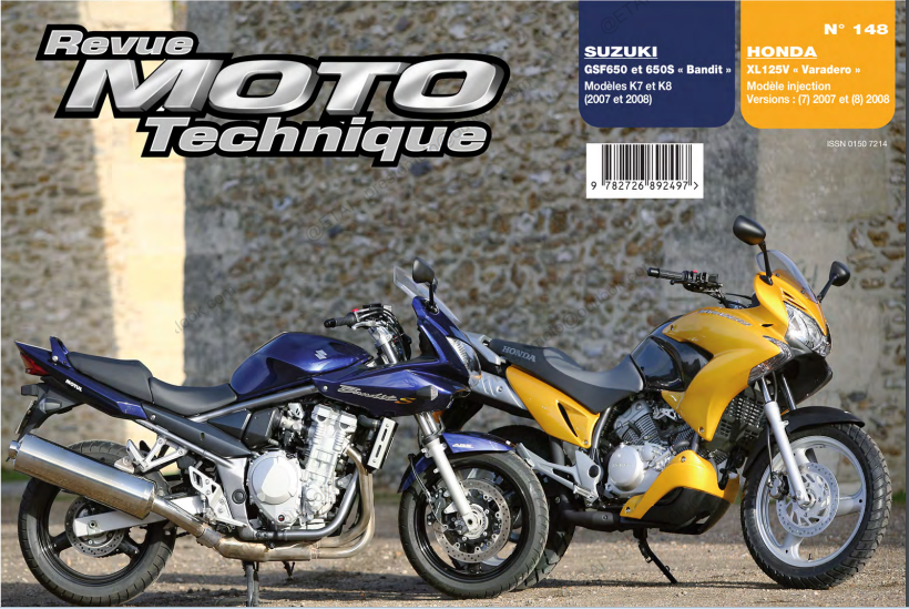 manuels d'atelier honda 125 Shadow Varadero carbu et injection { {{ Docautomoto }}
