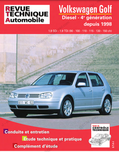 Manuel de réparation Volkswagen Golf 4 diesel { {{ Docautomoto }}