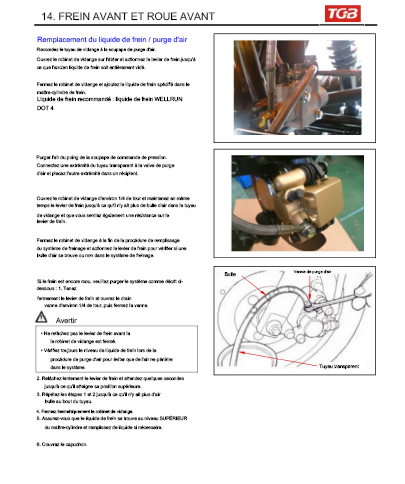 manuel d'atelier TGB 525 Français { {{ Docautomoto }}