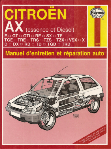 Manuels d'atelier Citroën AX { {{ Docautomoto }}
