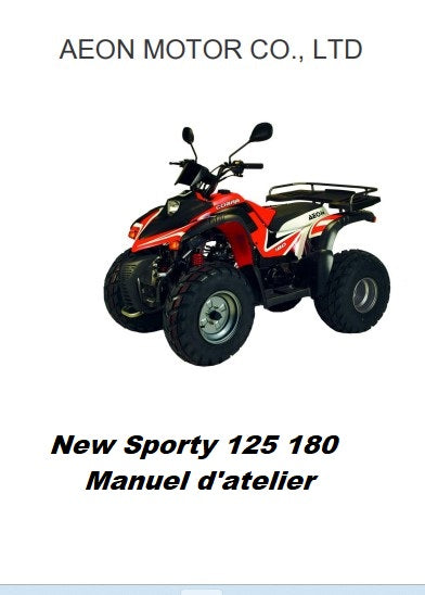 Manuel d'atelier AEON New Sporty 125 180 français { {{ Docautomoto }}
