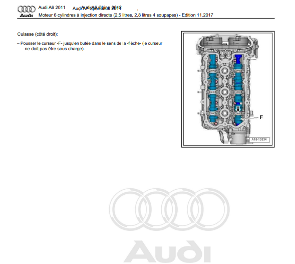 Manuel d’atelier Audi A6 RS6 A7 2011 2018 français { {{ Docautomoto }}