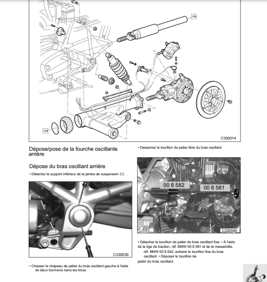 Manuel d'atelier BMW R850 C R1200 C en français { {{ Docautomoto }}
